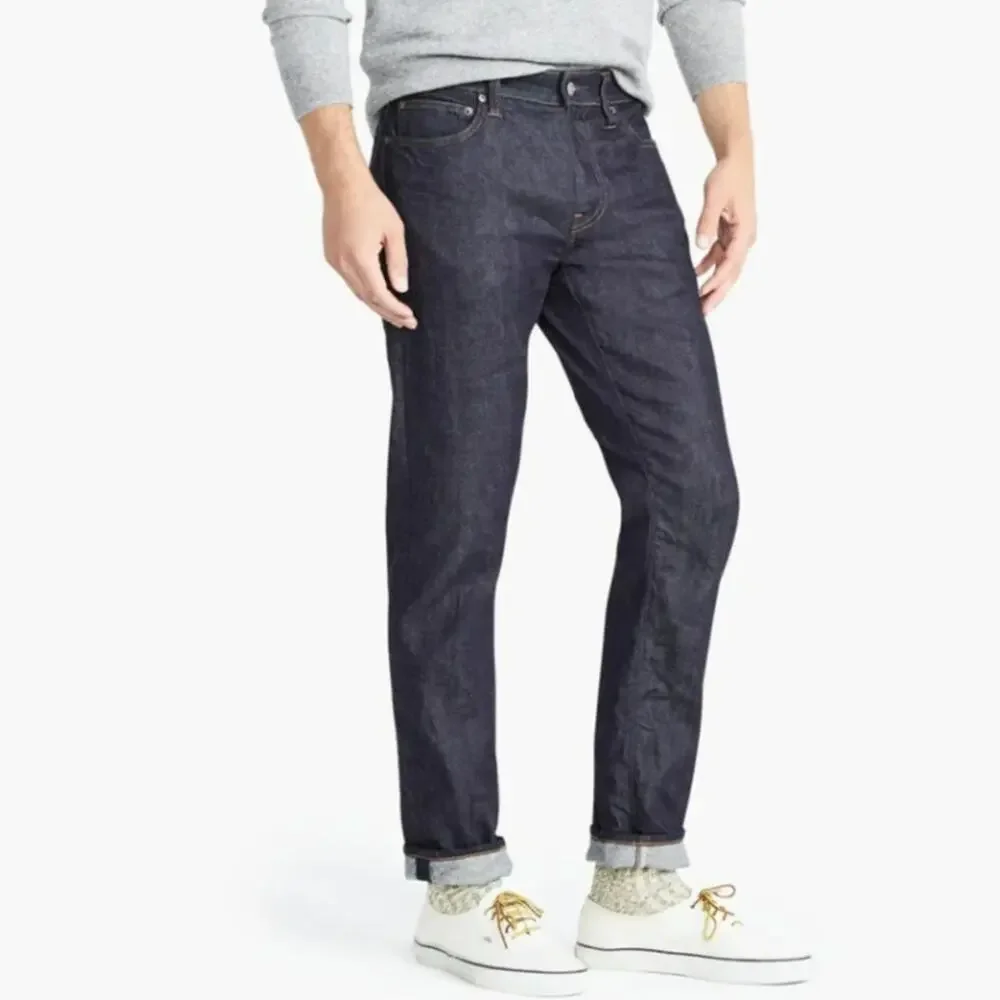 J. Crew Mens 484 Slim Leg Kurabo Japanese Fabric Jeans Size 34x32 Classic Preppy